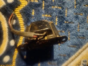 Vintage Electrical Transformer with Mounting Bracket and Attached Wires
