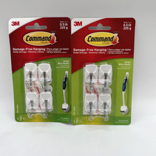 Command Small White Hooks Damage Free Wire Toggle Wall Hangers 2 Pack