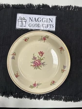 Vintage Homer Laughlin Priscilla 10″ Pie Plate Gold Trim Home Institute RARE