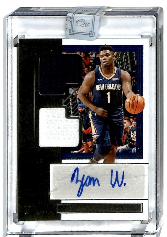 2019-20 Panini One & One Dual RPA 86/99 Zion Williamson Rookie Auto R6220J