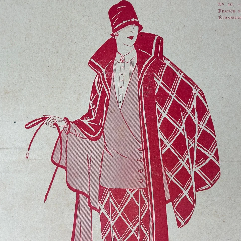 Antique French 99 Year Old Mode Illustrée Fashion Magazine, Dated 3 Oct 1926 - Image 3 of 4