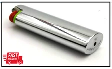 Metal Lighter Case Cover Holder Silver Mirror Surface Lighter Sleeve for BIC