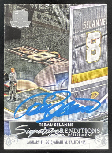 Teemu Selanne #SRR-TS 2024 Upper Deck The Cup Signature Renditions Retirement card