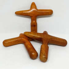 Massage Head Reflexology wooden stickTraditional Thai Tool Hand Foot Set 3 PCS
