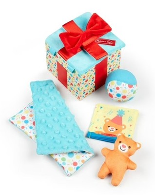 Melissa & Doug Wooden Surprise Gift Box Infant Toy - 5 Pc - Open Box 