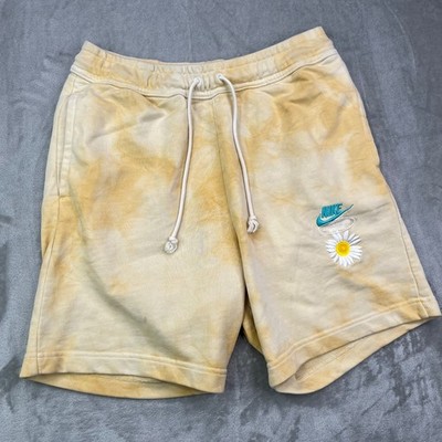 Nike Sportswear French Terry Shorts Men Small Sanded Gold Drawstring 7'' Inseam