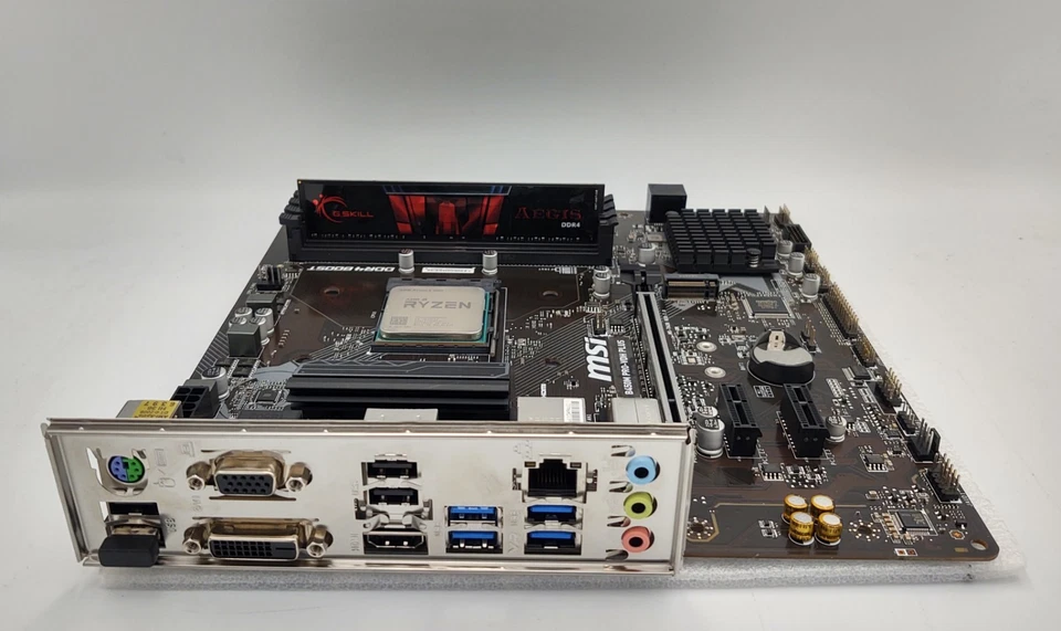 Placa madre MSI B450M PRO-VDH PLUS AMD con AMD Ryzen 5 2600 + 8GX1 RAM & E/S Foto 2 de 4