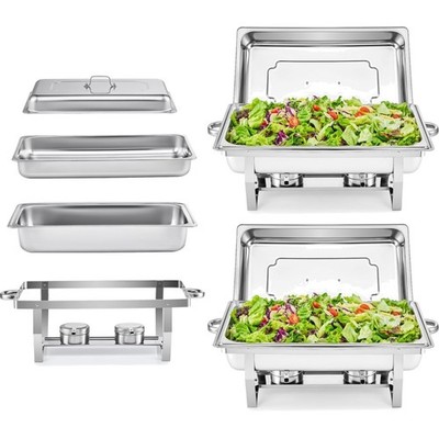 Chafing Dish Speisewärmer 9L Edelstahl Buffet Set Catering Party