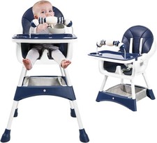 Image of Convertible High Chair for Babies and Toddlers, Foldable, Easy Clean, Padded