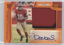 2019 Certified Freshman Fabric Signatures Mirror Orange Deebo Samuel Auto v1x