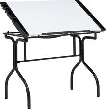 Studio Designs Folding Modern Top Adjustable Craft Drafting Table, 35.25" W X 23