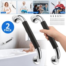 Bathroom Grab Bar 2x Grab Rails Stainless Steel Safety Wall Mounted for Seniors