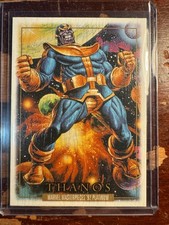 2024 Upper Deck SkyBox Marvel Masterpieces ’92 Platinum Wood THANOS #83