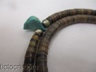 VINTAGE NAVAJO INDIAN STACKED BROWN SHELL HEISHE MOP THUNDERBIRD FETISH NECKLACE — photo 5
