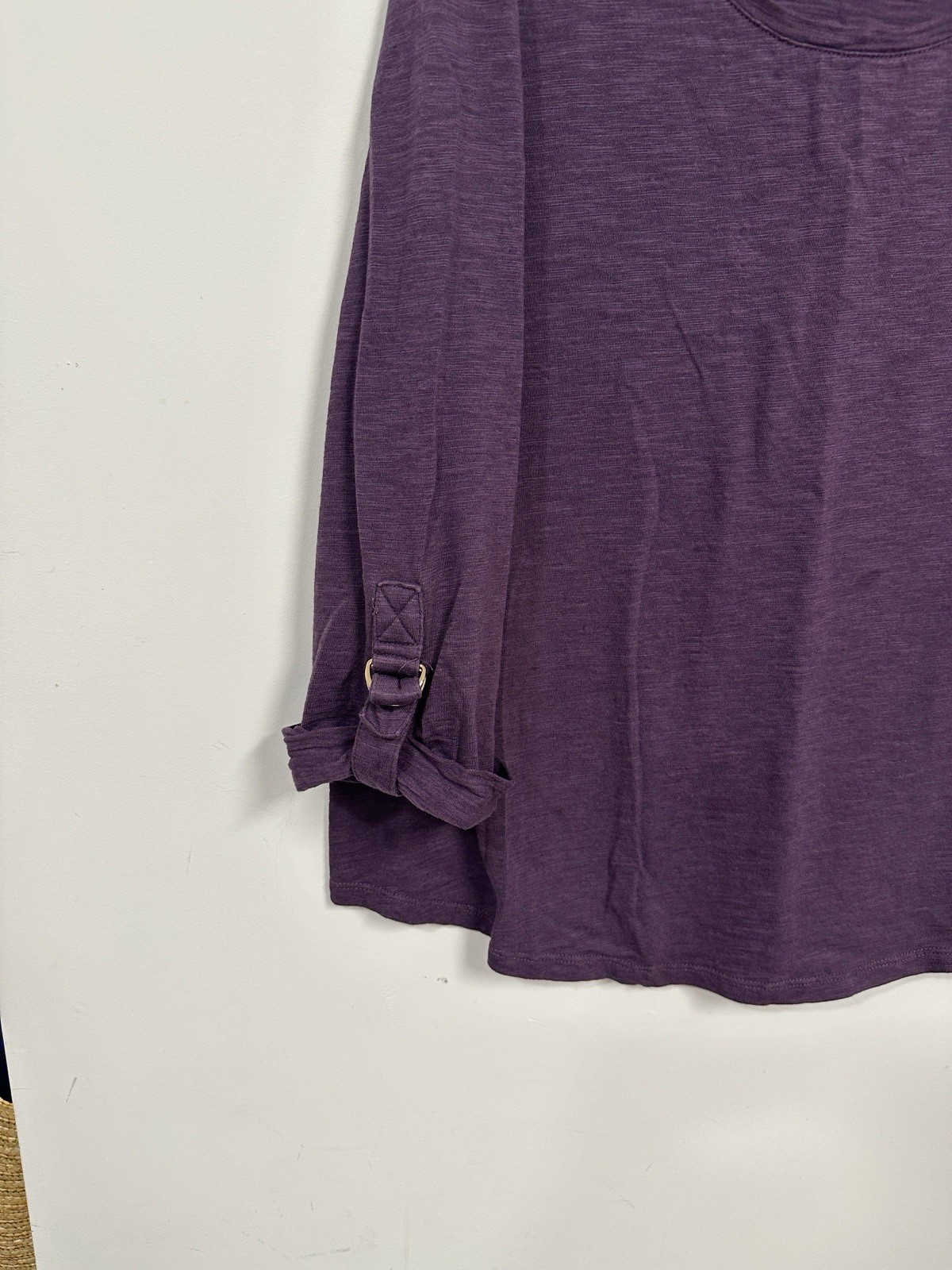 Chico's Women's Solid Purple Button-Top, Cotton B… - image 5