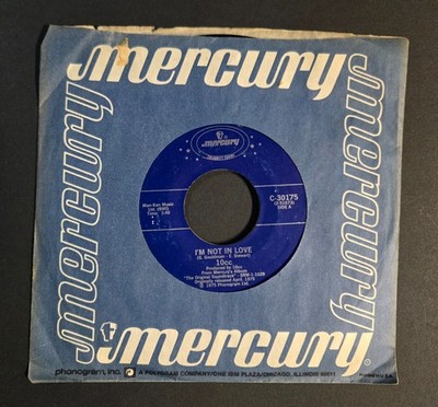 10 cc I'M NOT IN LOVE/LAZY WAYS Vinyl 45rpm Vinyl 7inch Mercury C-30175
