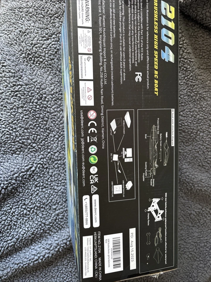 DEERC 2104 Brushless High-Speed RC Boat - Image 3 of 3