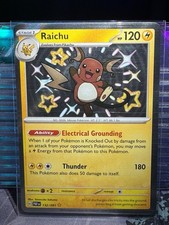 Pokémon TCG Raichu Holo Shiny Rare Card Paldean Fates 132/091 SV NM Condition