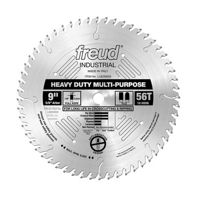 Freud LU82M009: 9'' x 56T Heavy Duty Multi-Purpose Blade