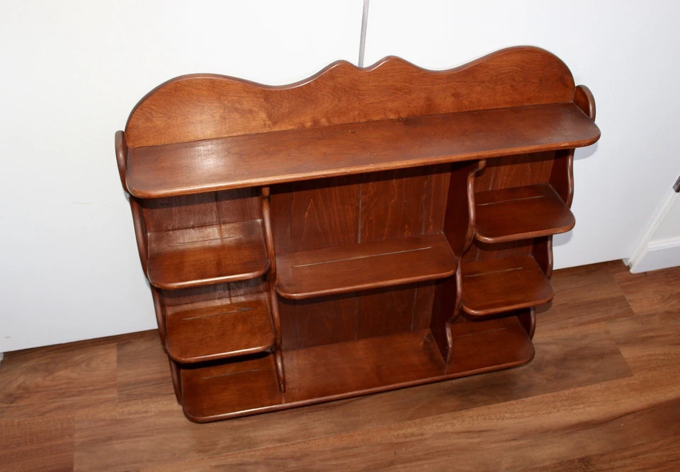 Antique Dutch 1910s Wooden Hutch Hanging Display Shelf - Image 3 of 4