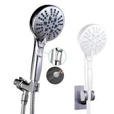 Handheld Shower Head with on off Switch&Built-in Power Spray,7-Setting High