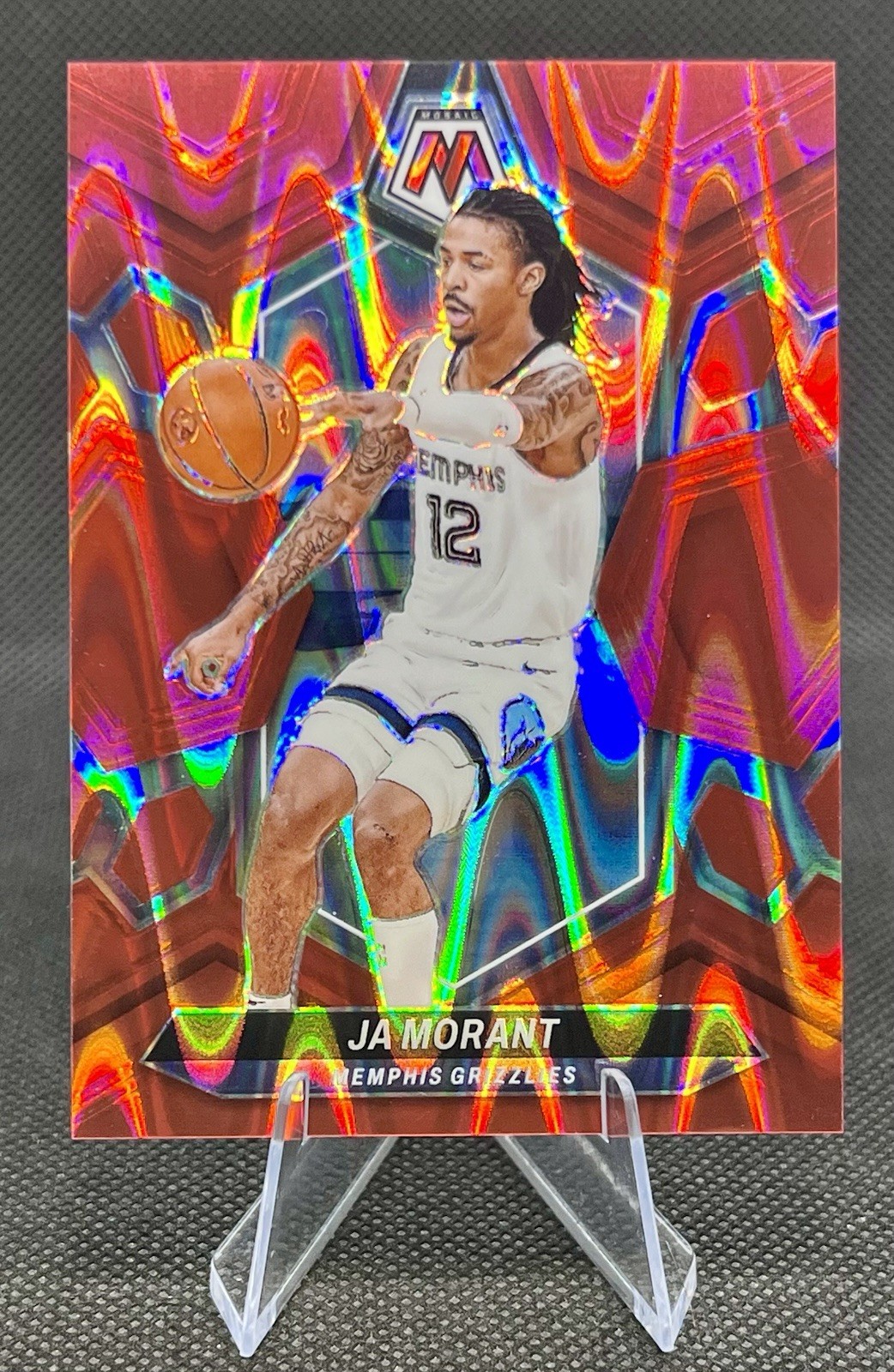 2023-24 Panini Mosaic Ja Morant Red Seismic Prizm /299 #127