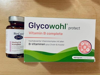 2 x Vitamin B Komplex - B1, B6, B12, Folat, Inositol, Biotin, Energie, Fokus