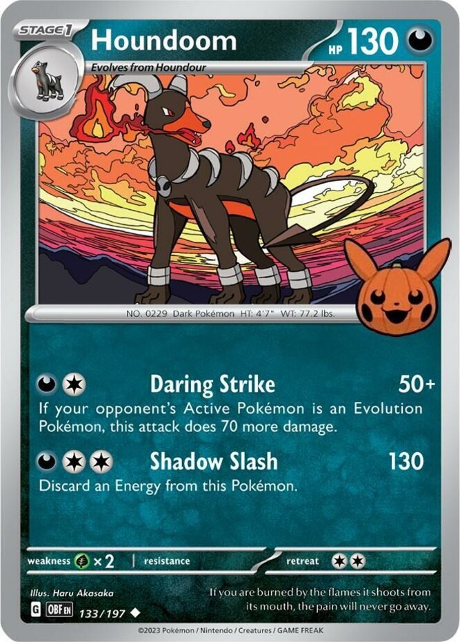 Houndoom - 133/197 - Uncommon (Trick or Trade 2024) - Near Mint