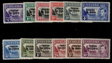 TRISTAN DA CUNHA GVI SG1-12, 1952 complete set, M MINT. Cat £140.