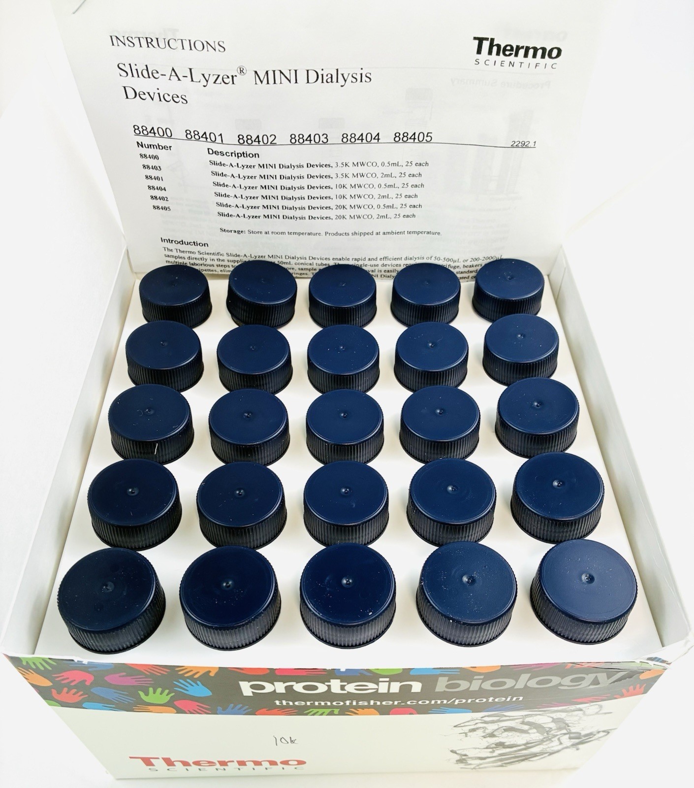 25 New‼️ Thermo 88404 Slide-A-Lyzer MINI Dialysis Devices; 10K MWCO 2mL