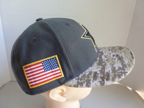 New Era 59Fifty Dallas Cowboys Hat 7 5/8 Low Profile Salute To Service Camo NFL - Picture 2 of 10