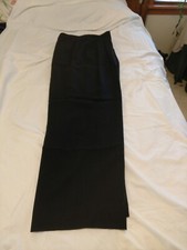 New Womens Black 100 percent Wool Vintage Pleated Dress Pants Size 14 unbranded