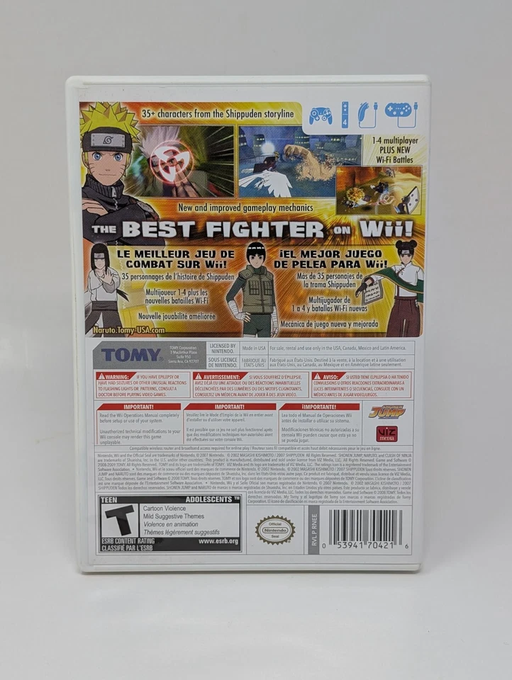 Naruto Shippuden: Clash of Ninja Revolution 3 - Nintendo Wii Cib Complete - Image 2 of 3