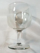 Heavy Thick Beer Schooner Goblet Footed Stem Clear Glass 6" Tall - 12 oz