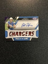 JUSTIN HERBERT 2021 Certified Piece Of The Game FOOTBALL RELIC AUTO SN#03/10  