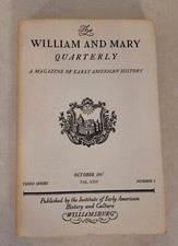 The William and Mary Quarterly: October 1967, Third Series, Vol. XXIV, No. 4