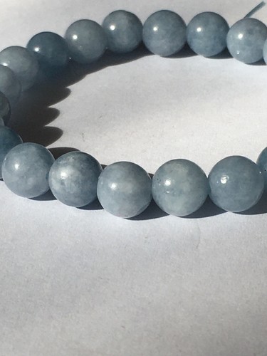 Aquamarin Perlen Armband - Bild 2 von 2