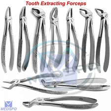 Dental Extracting Forceps For Lower & Upper Molars Roots Surgical Instruments