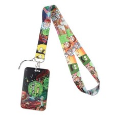 Rick And Morty Cartoon Series Portal Design Lanyard With ID Badge Holder