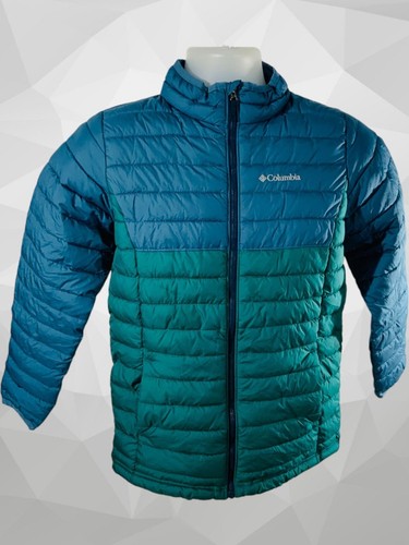 Columbia Boys Youth Omni Heat Puffer Jacket Insulated Full Zip Blue Size 14/16 - Picture 8 of 8