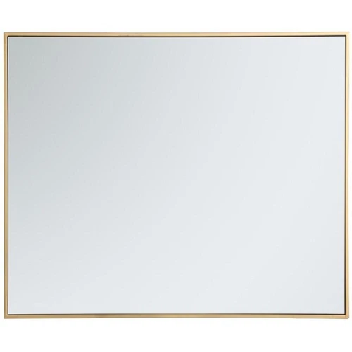 Elegant Decor Eternity 36" x 30" Contemporary Metal Frame Mirror in Brass - Picture 4 of 12