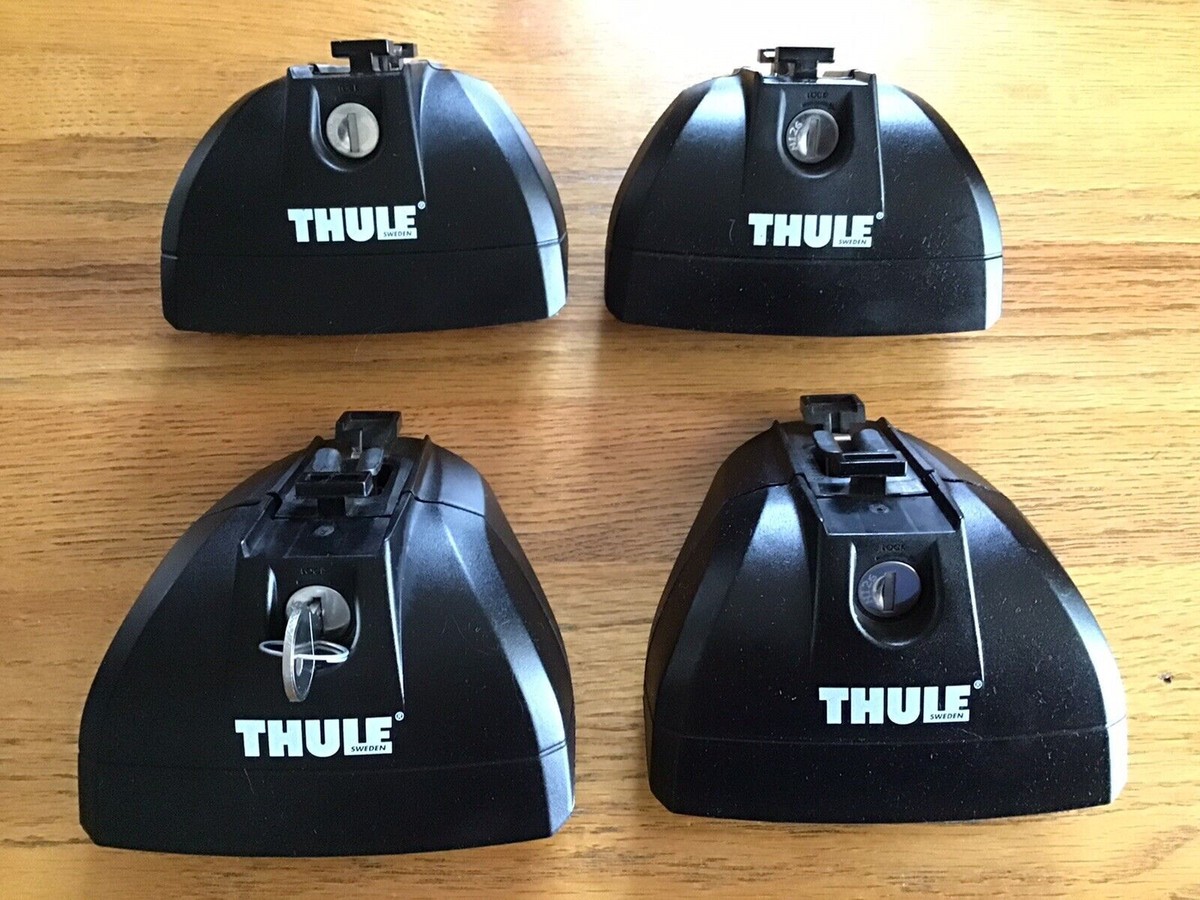 Thule 753 Rapid System Roof Rack Foot - Pack of 4 with key Good