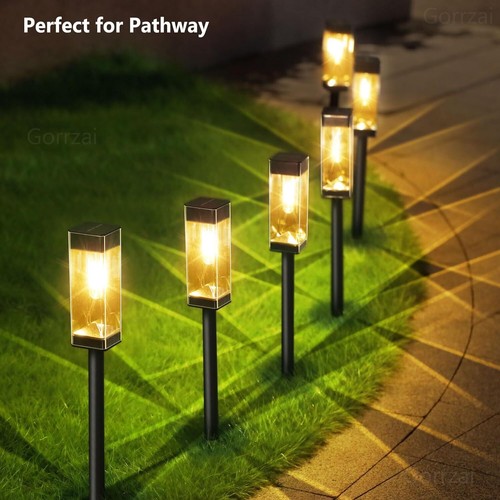 Solar Pathway Lights - Stainless Steel with LED Tungsten Filament Bulbs (8 PACK) - 第 2/10 張圖片