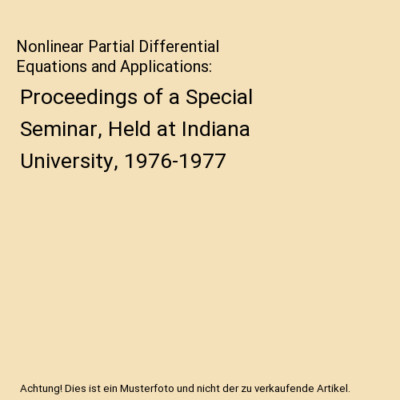 Nonlinear Partial Differential Equations and Applications: Proceedings of a Spec
