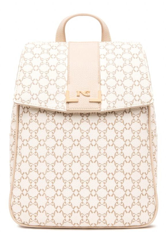 Рюкзак Nero Giardini E543921D 412 Маленький женский на молнии с логотипом Бежевый телесный 33990₽