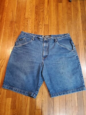 NWOT Vintage Karl Kani Denim Jean Shorts Jorts Mens Sz 46 Blue Hip Hop Baggy Y2K