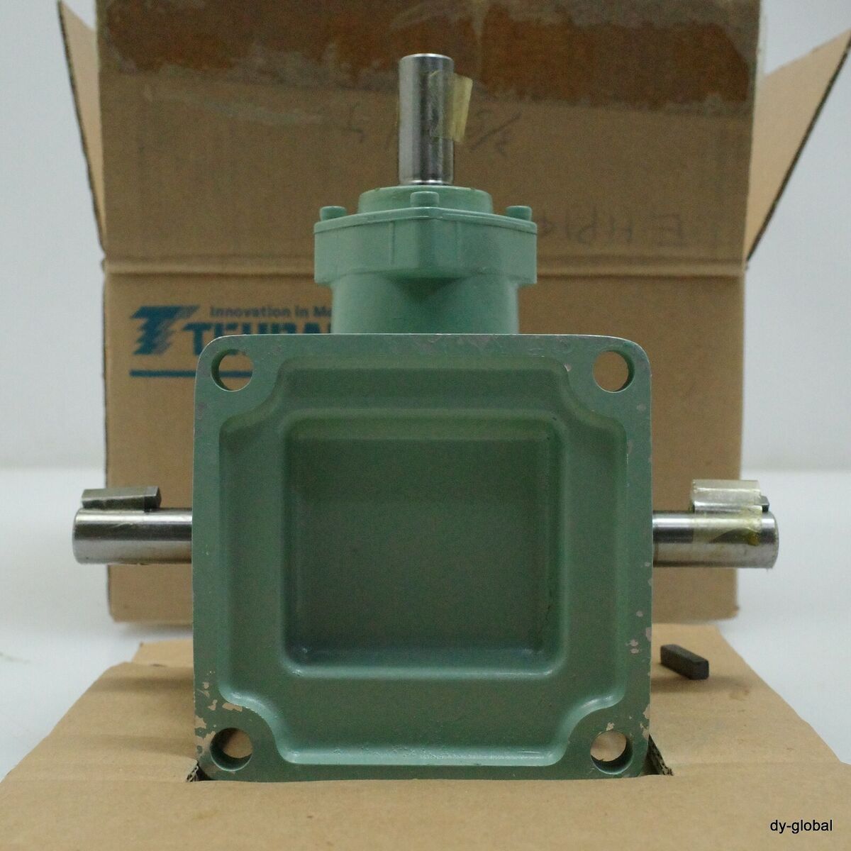 TSUBAKI Miter Gear Box NIB ED2M-1-LR-O-Y RATIO 1:1 15mm dia TSUBAKI Miter Gear Box NIB ED2M-1-LR-O-Y RATIO 1:1 15mm dia
