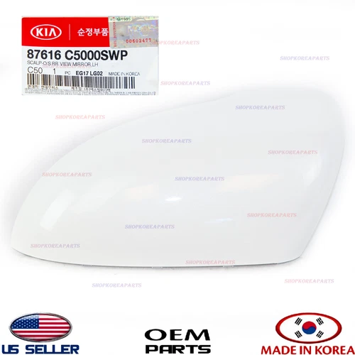 Genuine WHITE Cover LEFT Driver Side Mirror ⭐OEM⭐ KIA SORENTO 2016-2020