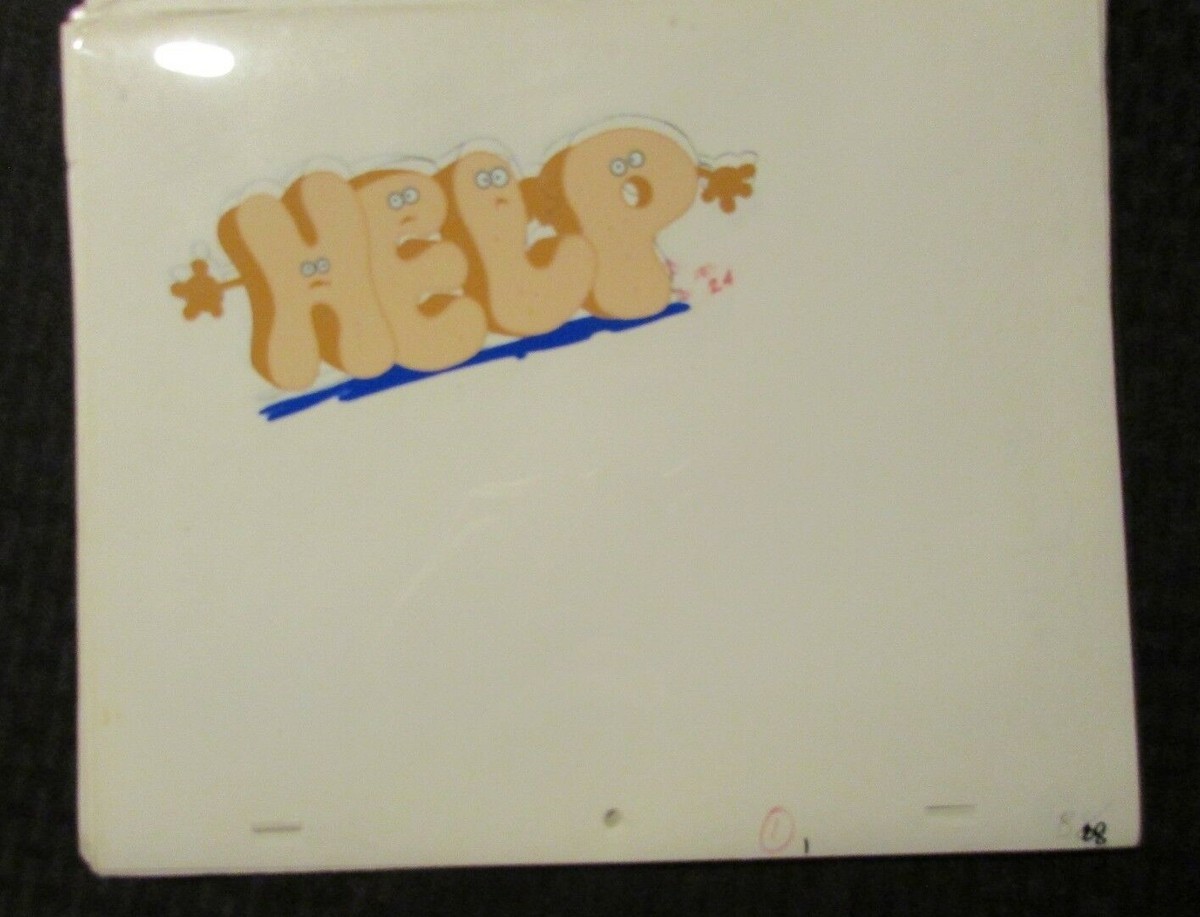 Vintage ALPHA-BITS Cereal Commercial Animation Cel 12.5x10.5