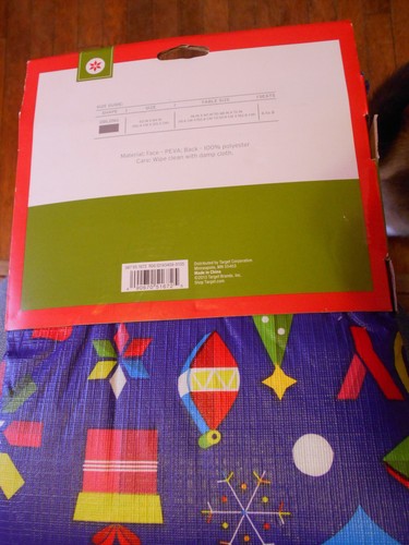 Target Christmas Table Cloth 60" x 84" Oblong, New In Box - Picture 2 of 3